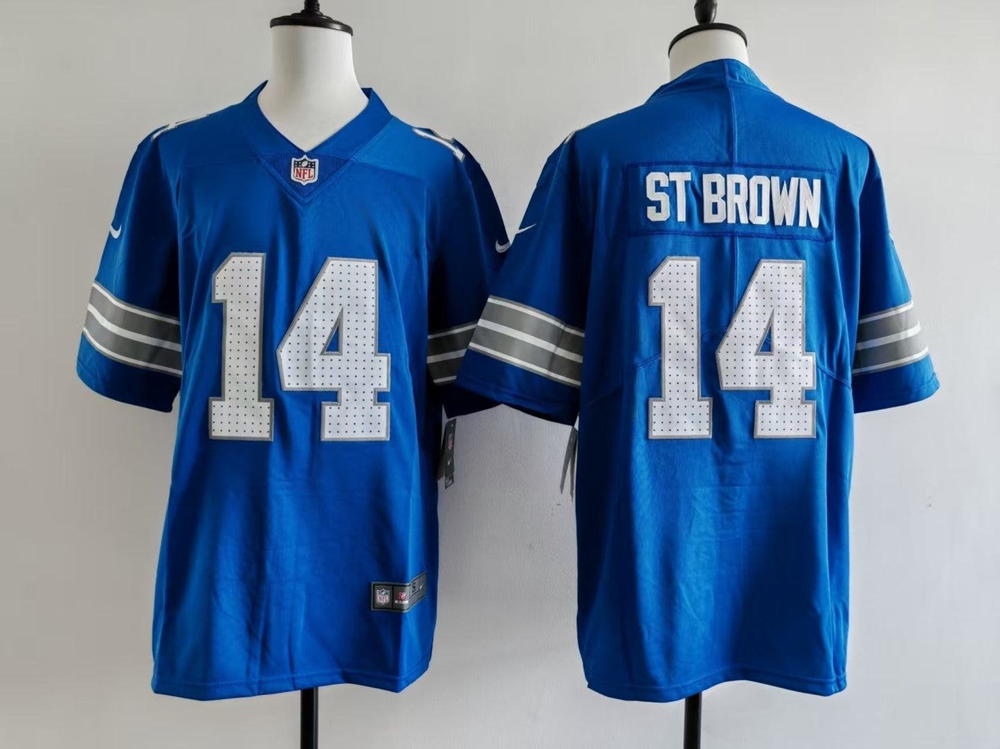 Men's Detroit Alex Amon-Ra St. Brown Jersey - Blue football jersey product view 1