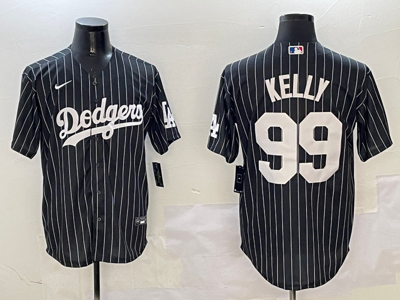 Men's Los Angeles Dodgers Joe Kelly #99 Black Alternate Limited Player Jersey baseball jersey product view 1