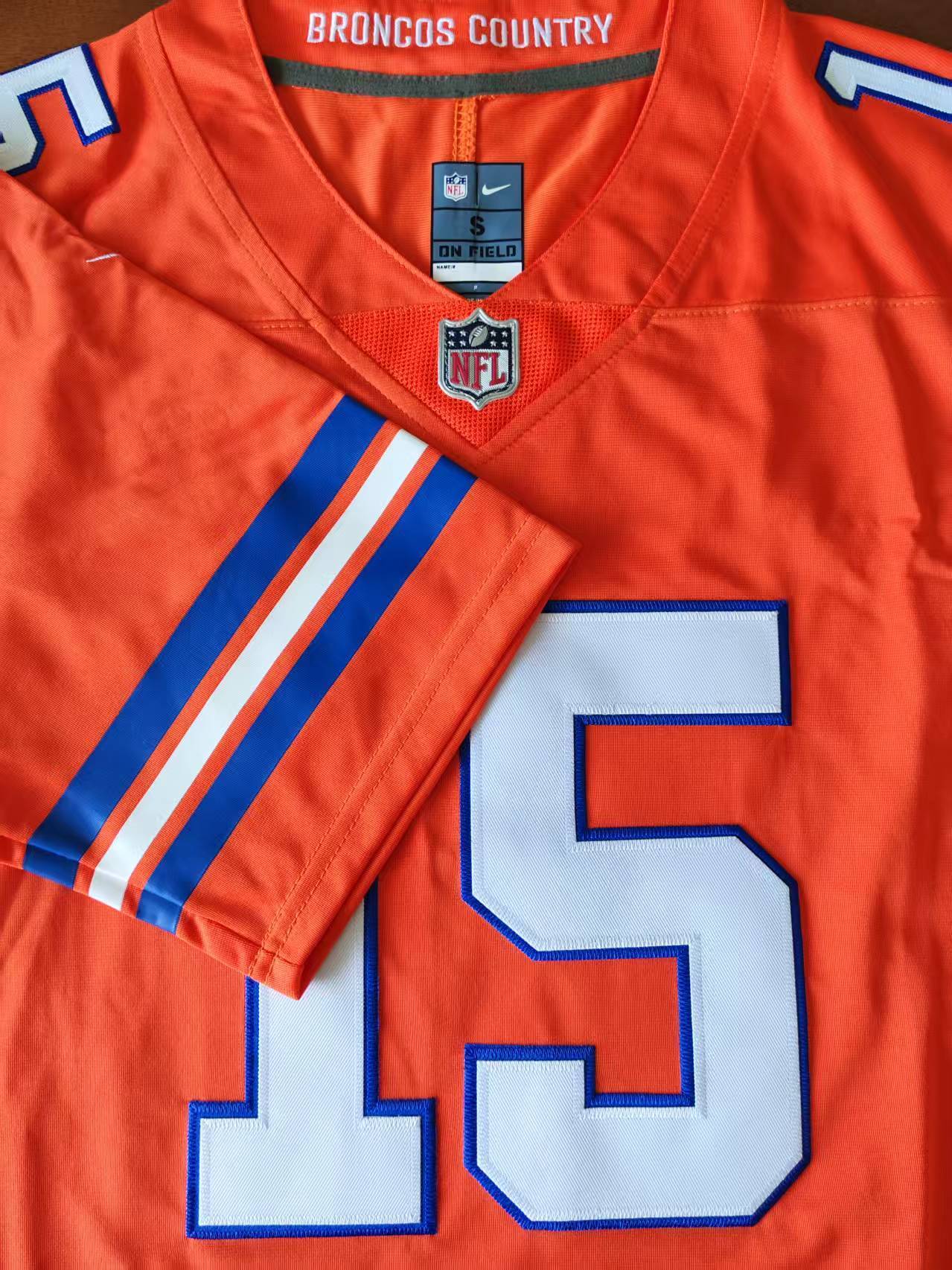 Men's Denver Broncos Nik Bonitto Jersey-Orange football jersey product view 2