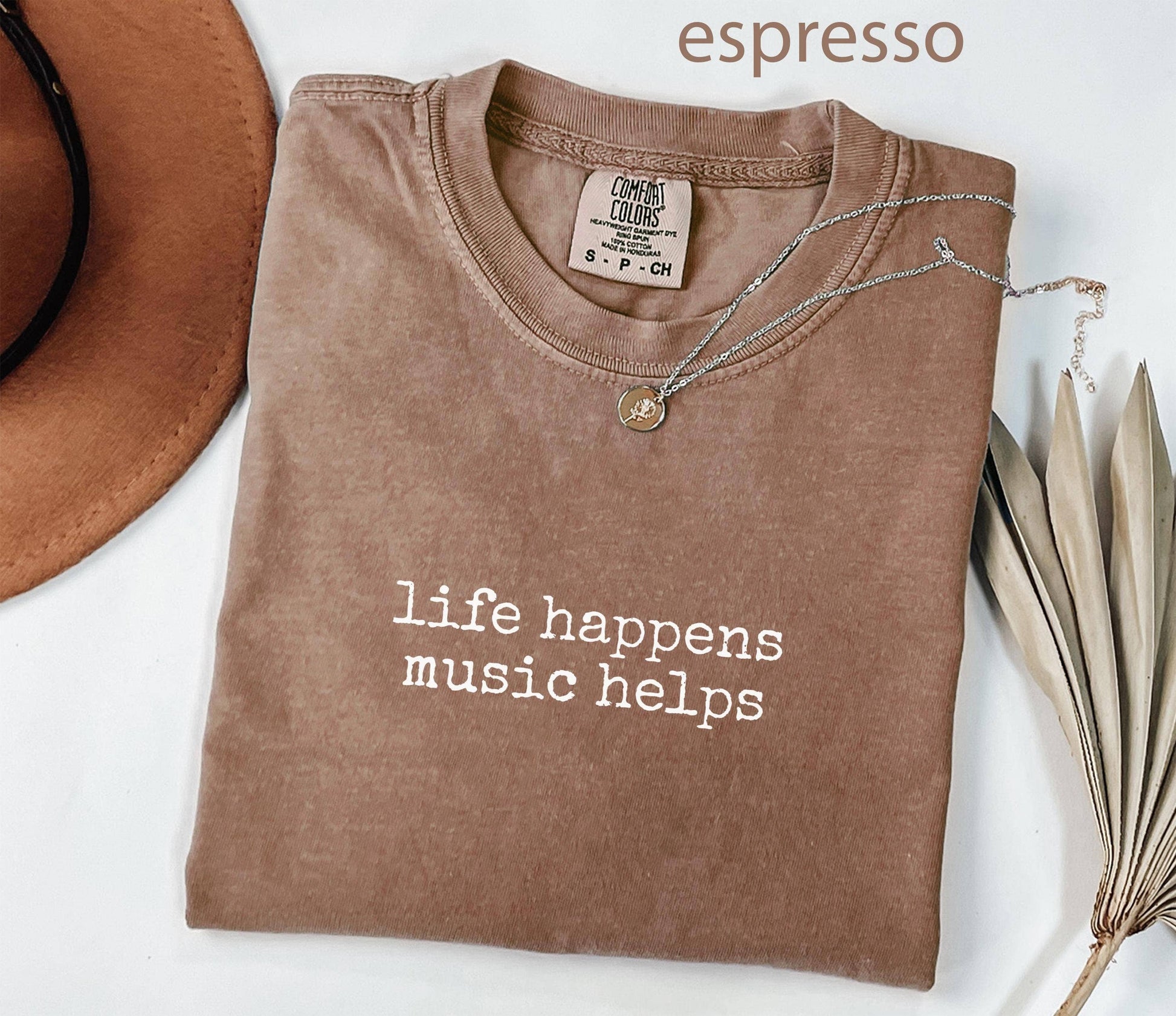 Life Happens, Music Helps Band Shirt Unisex T-shirt, Sweatshirt, Hoodie, Long Sleeve Tee - T-Shirt, Sweatshirt, Hoodie