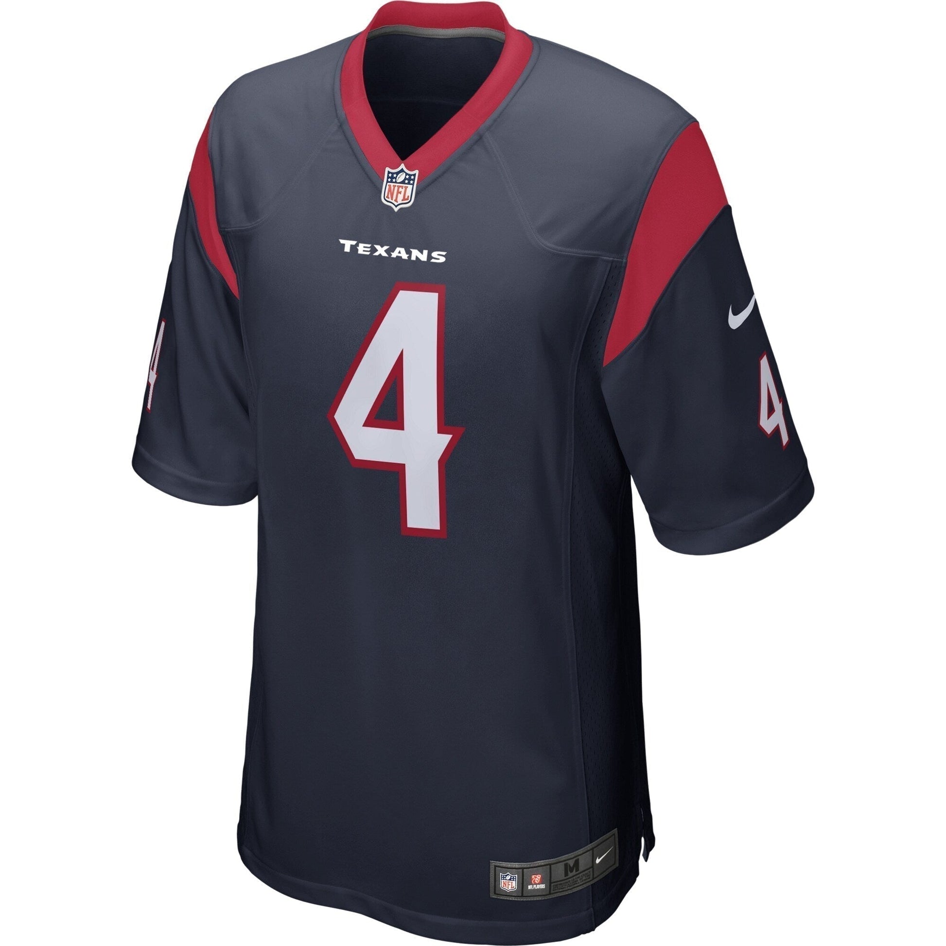Deshaun Watson Houston Texans Game Jersey - Navy football jersey product view 2