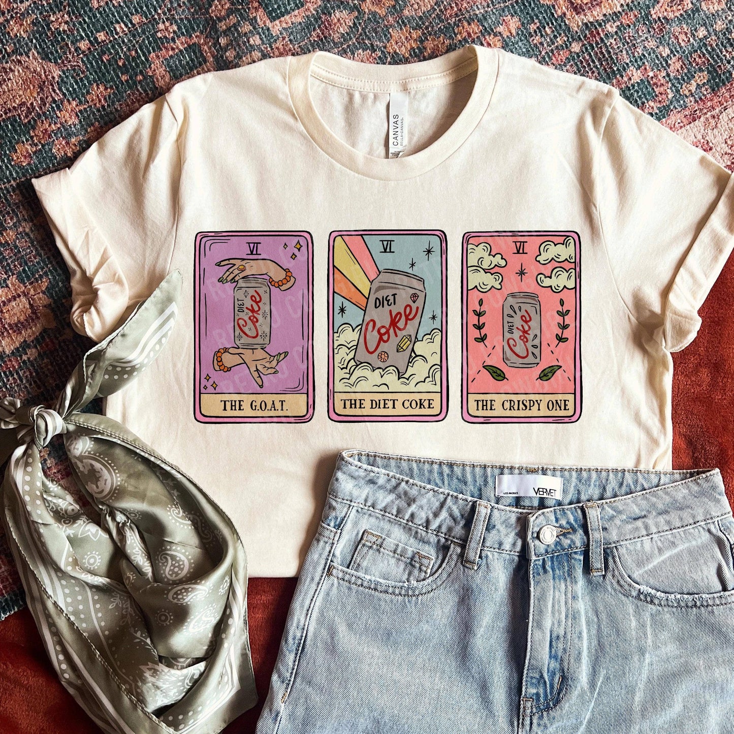 Diet Coke Tee - Crispy Coke Tarot Card Girly Gift Shirt Unisex T-shirt, Sweatshirt, Hoodie, Long Sleeve Tee - T-Shirt, Sweatshirt, Hoodie