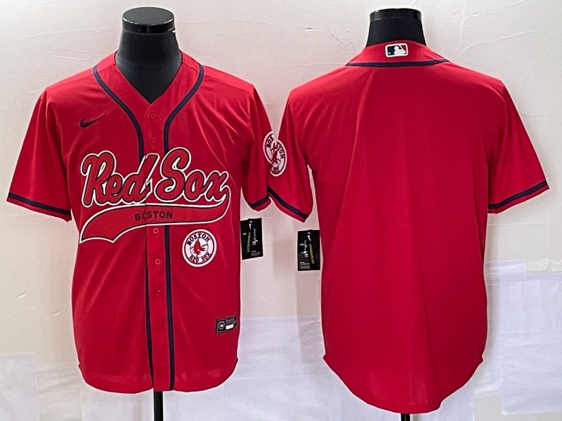 Men's Boston Red Sox Red Blank Jersey baseball jersey product view 1