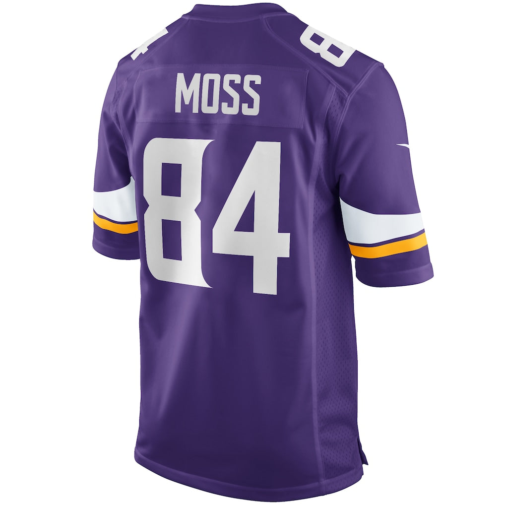 M.Vikings #84 Randy Moss Purple Game Retired Player Jersey football jersey product view 1