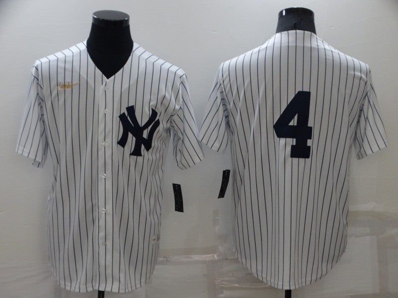 Men's New York Yankees Lou Gehrig White Home Replica Player Name Jersey baseball jersey product view 1
