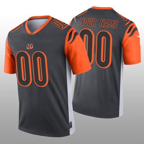 Custom1 Cincinnati Bengals Silver Inverted Legend Jersey1 Stitched American Football Jerseys football jersey product view 1
