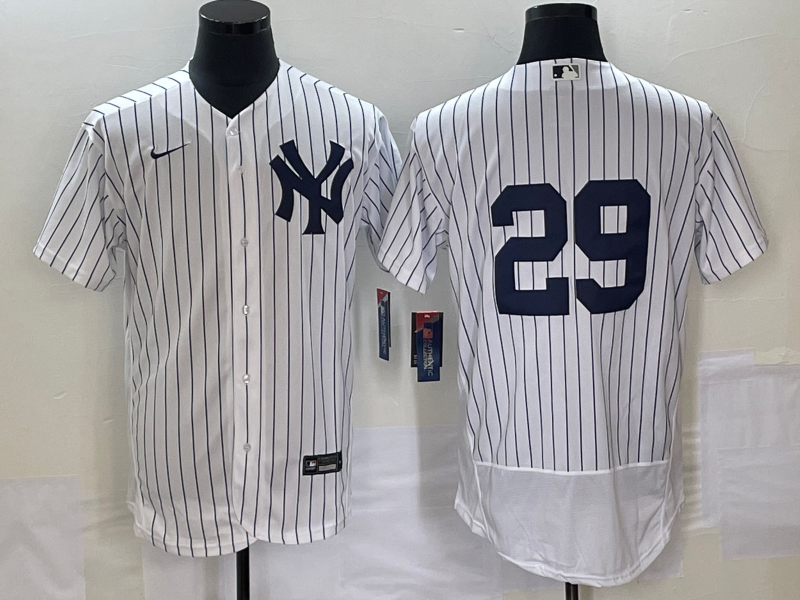 Men's New York Yankees Catfish Hunter White Replica Player Name Jersey baseball jersey product view 1