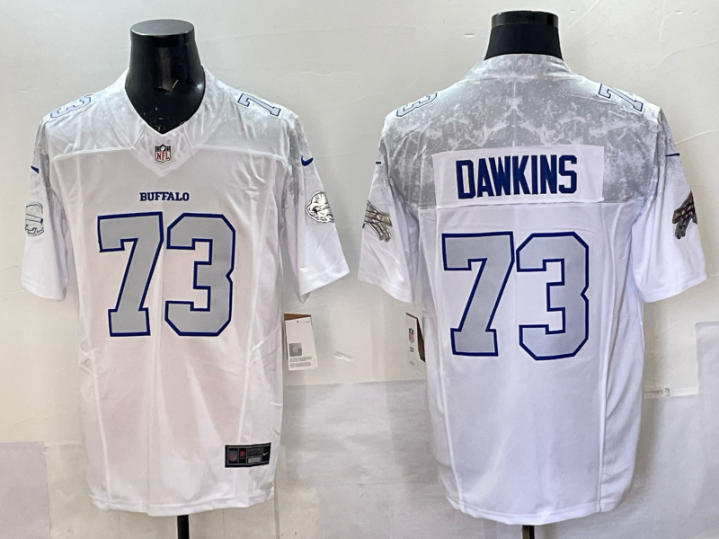 Men's Buffalo Bills Dion Dawkins White 2025 Rivalries Collection Limited Jersey football jersey product view 1