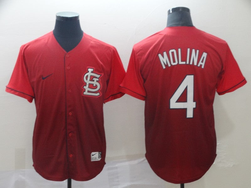 Men's St. Louis Cardinals Yadier Molina #4 Red Fashion Stitched Jersey baseball jersey product view 1