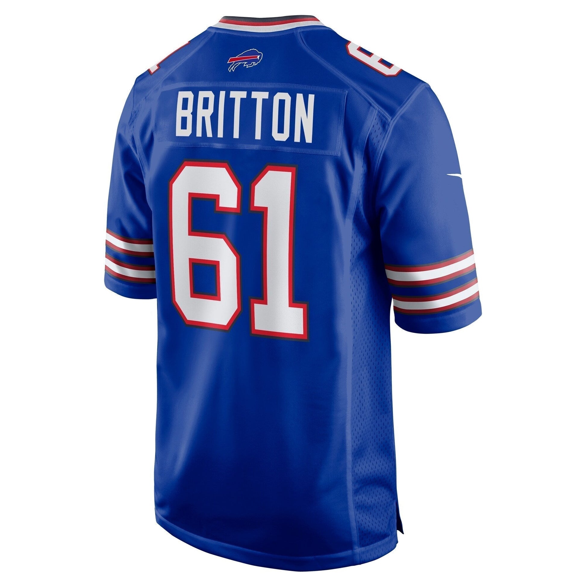 Gunner Britton Buffalo Bills Game Jersey - Royal football jersey product view 3
