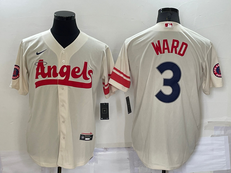 Men's Los Angeles Angels Taylor Ward Cream City Connect Replica Player Jersey baseball jersey product view 1