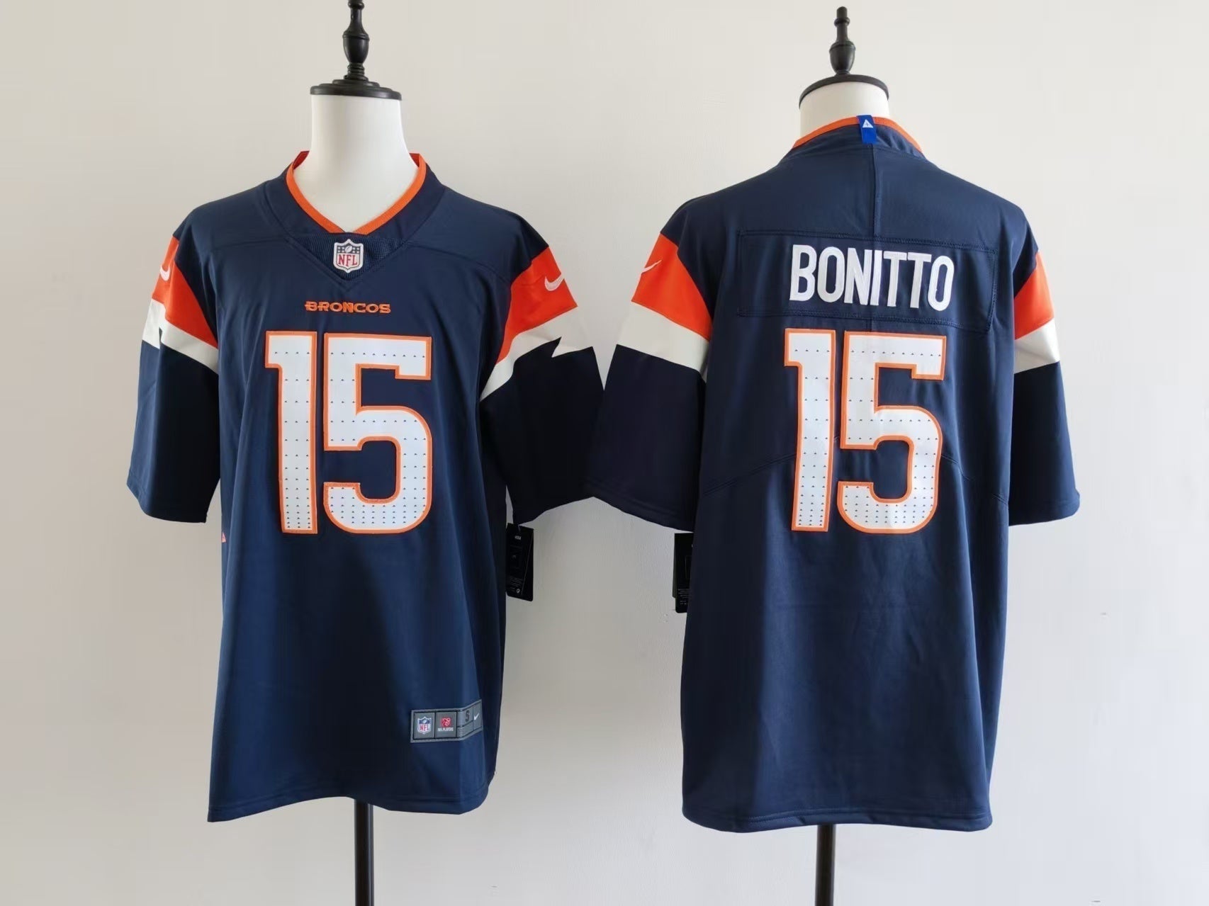 Men's Denver Broncos Nik Bonitto Jersey-Blue football jersey product view 1