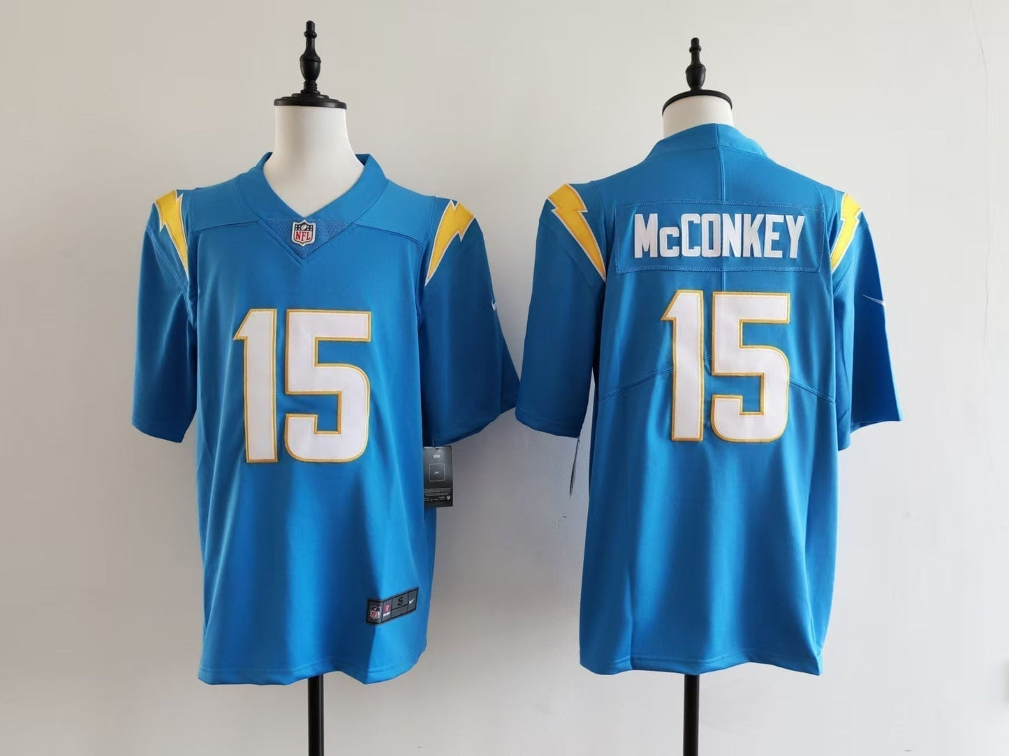Men's San Diego Chargers Ladd McConkey Jersey#15 football jersey product view 1