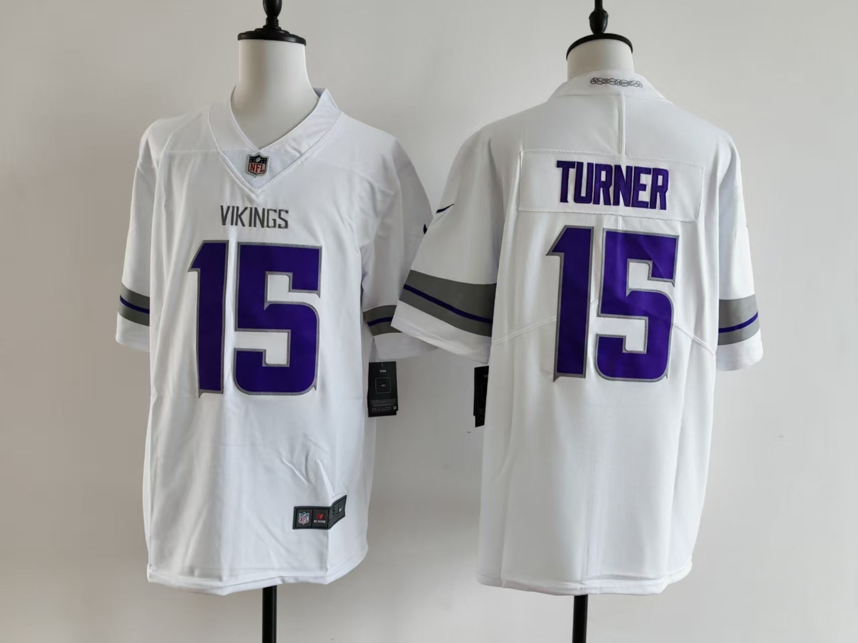 Men's Minnesota Vikings Dallas Turner Jersey - White football jersey product view 1