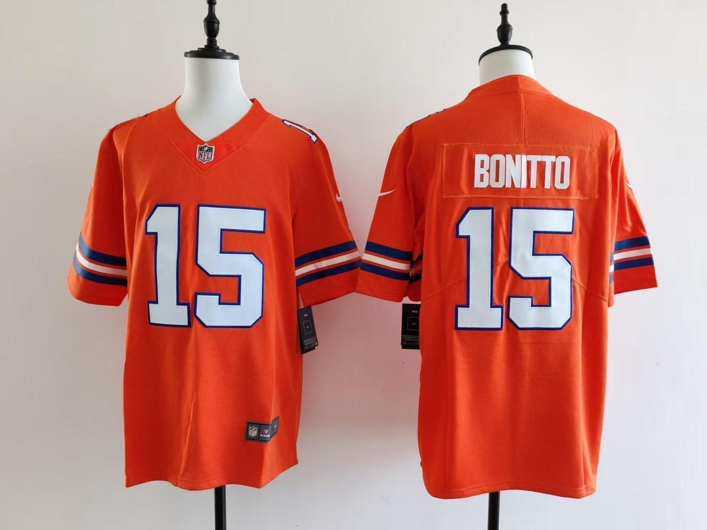 Men's Denver Broncos Nik Bonitto Jersey-Orange football jersey product view 1
