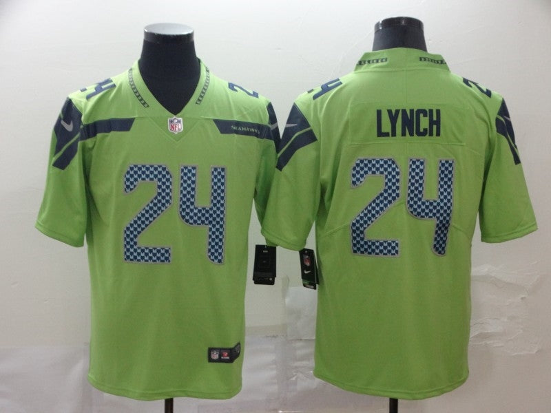 Men's Seattle Seahawks Marshawn Lynch Green Jersey football jersey product view 1