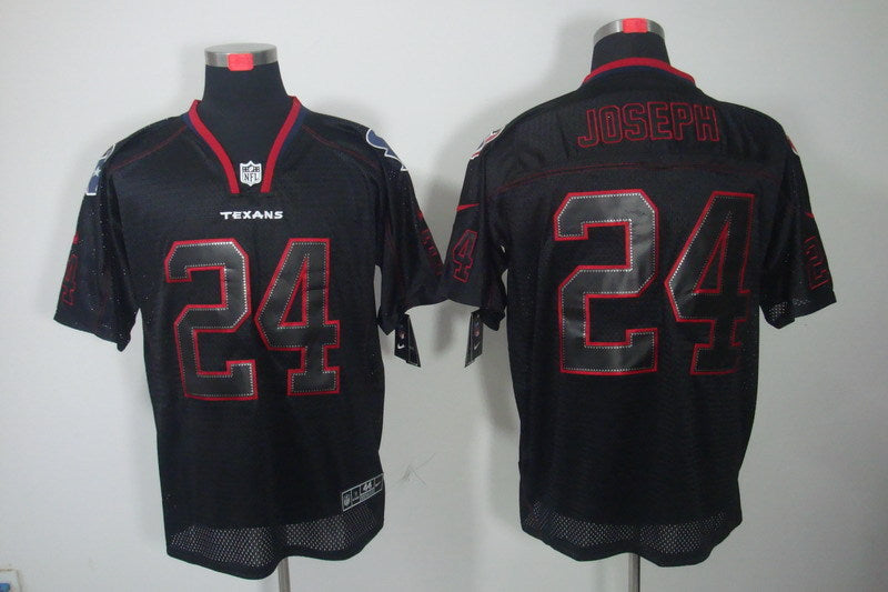 Men's Houston Texans Johnathan Joseph #24 Black Game Jersey1 football jersey product view 1