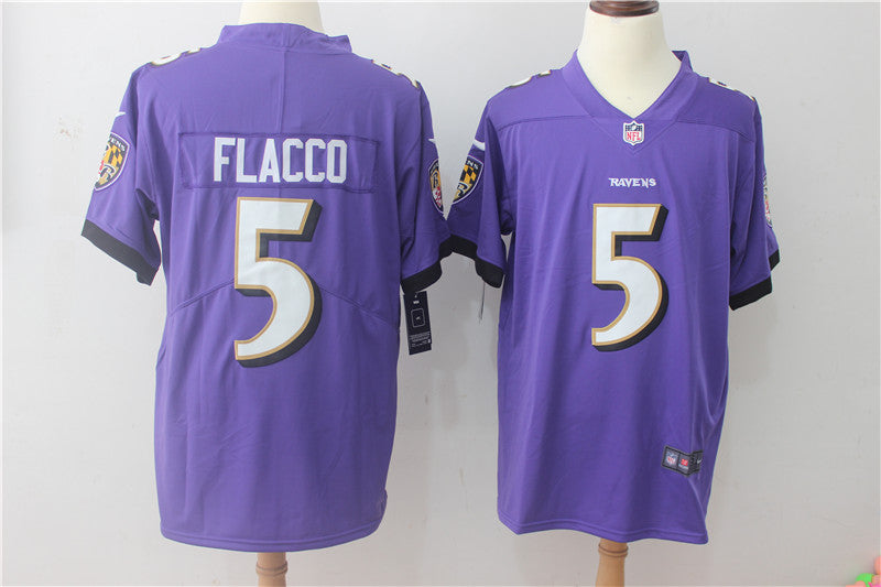 Men's Baltimore Ravens Joe Flacco Purple Game Jersey football jersey product view 1