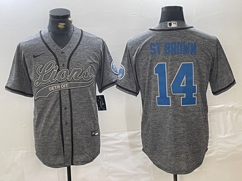 Men's Detroit Lions Amon-Ra St. Brown Gray Player Jersey football jersey product view 1