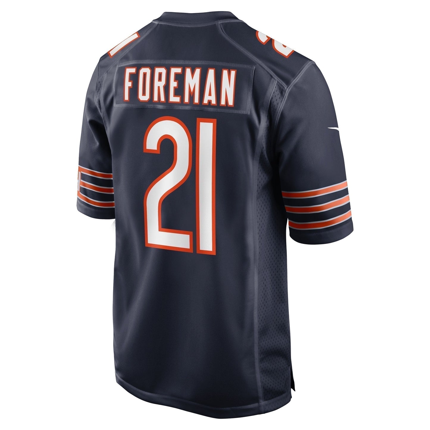 D'Onta Foreman Chicago Bears Game Jersey - Navy football jersey product view 3