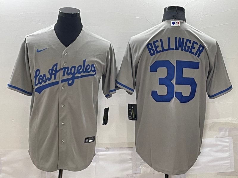 Men's Los Angeles Dodgers Cody Bellinger Gray Stitched Jersey baseball jersey product view 1