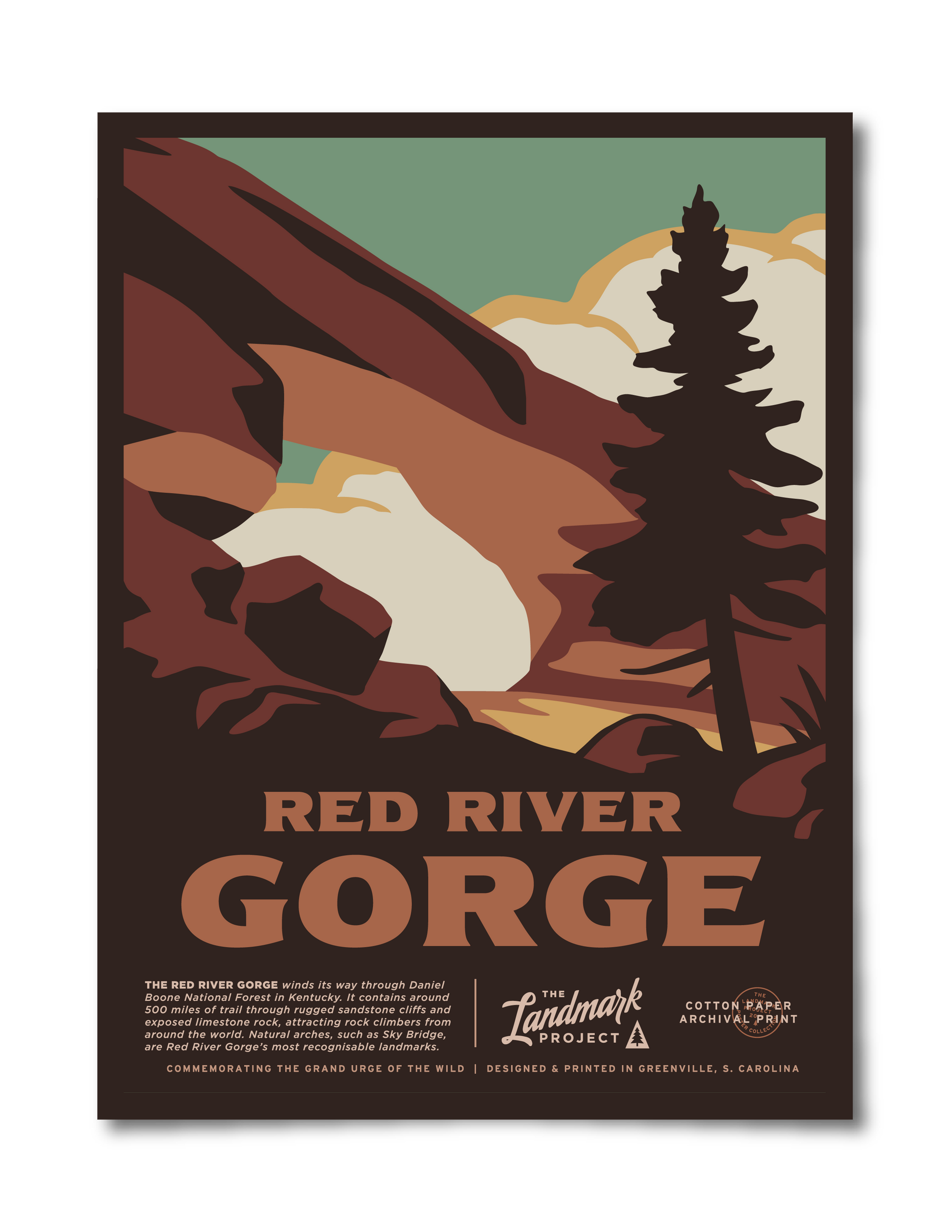 Red River Gorge Poster Unisex T-shirt, Sweatshirt, Hoodie, Long Sleeve Tee - T-Shirt, Sweatshirt, Hoodie