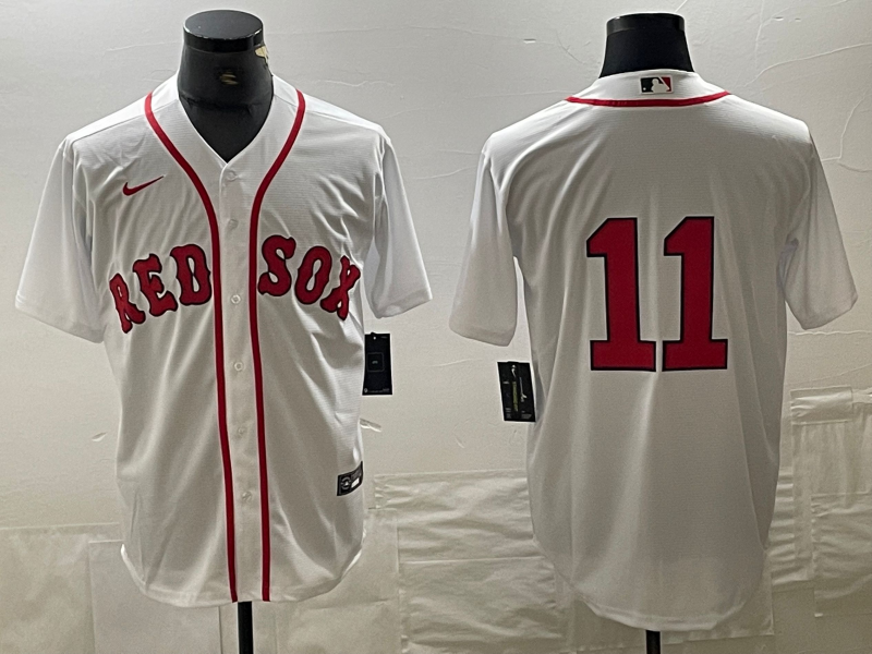 Men's Boston Red Sox Rafael Devers White Home Limited Player Jersey baseball jersey product view 1