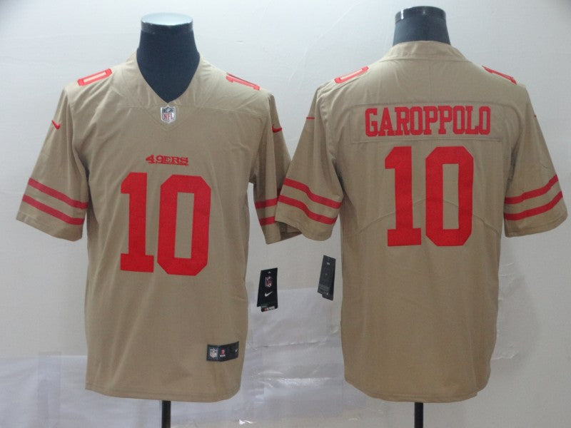Men's San Francisco 49ers Jimmy Garoppolo #10 Gold Inverted Legend Jersey1 football jersey product view 1