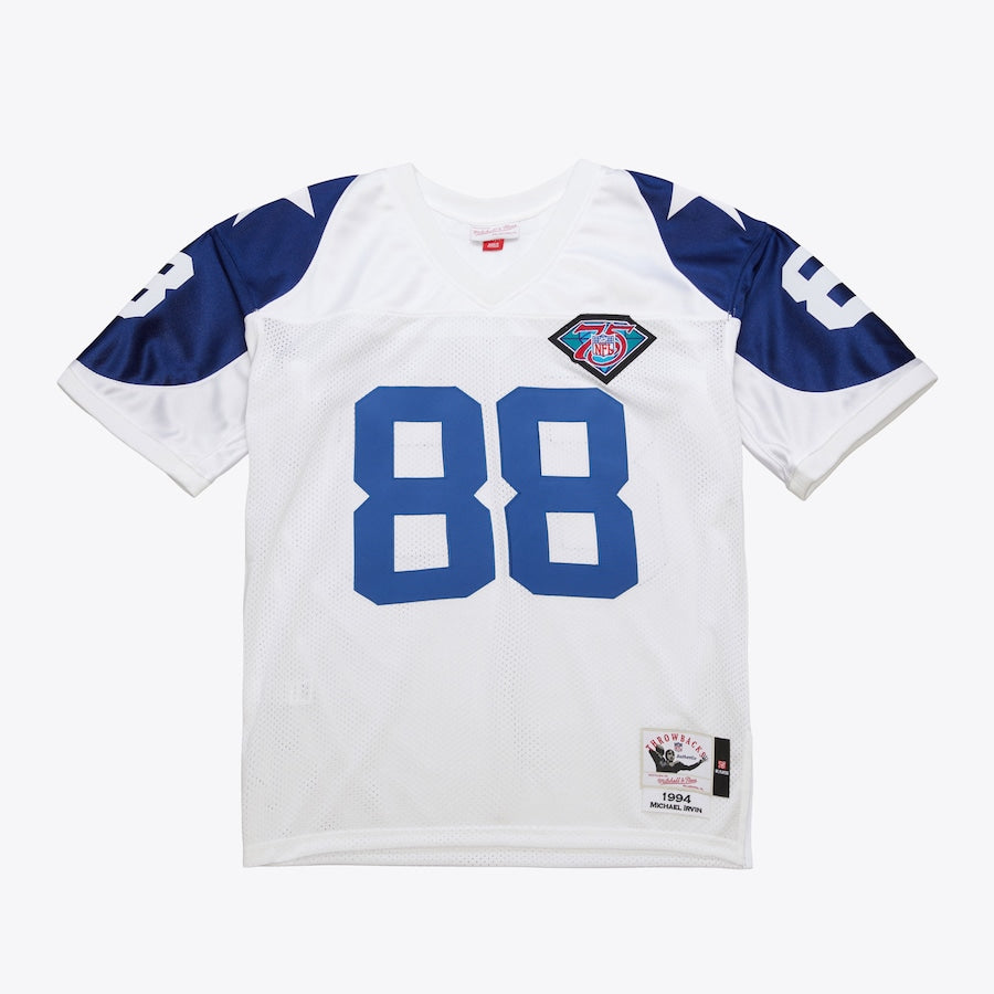 Men's Michael Irvin White Dallas Cowboys 1994 Jersey football jersey product view 1