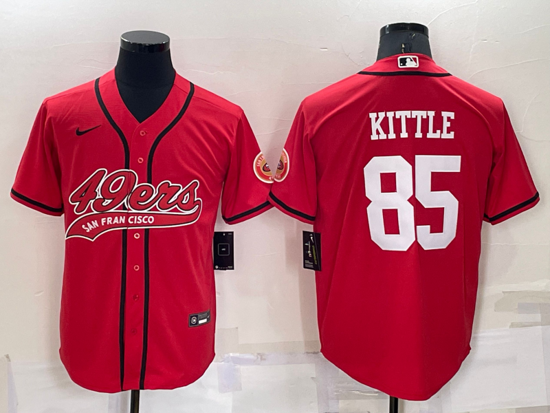 Men's San Francisco 49ers George Kittle Red Game Jersey Joint Edition football jersey product view 1