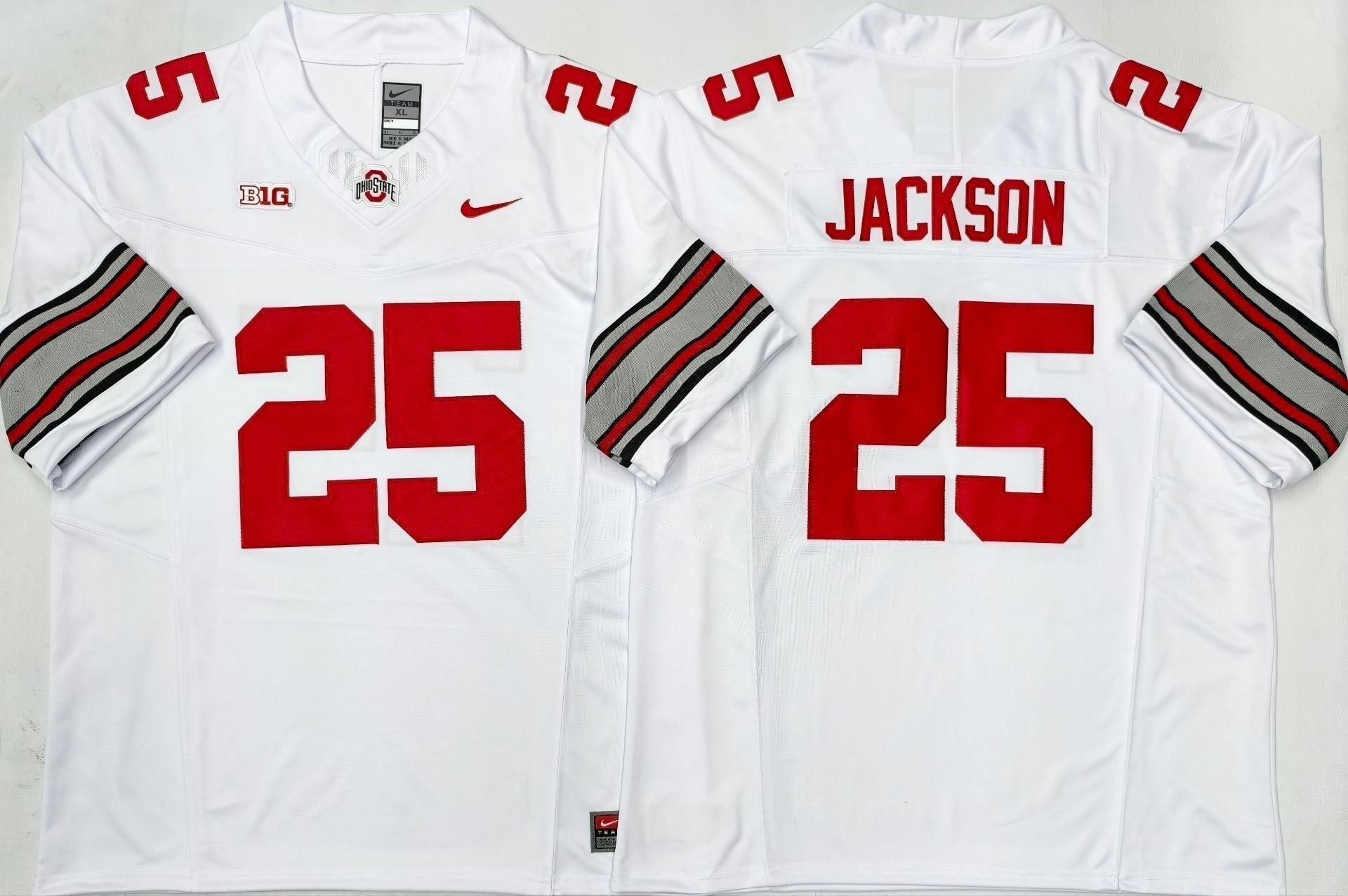 Men's Ohio State Buckeyes Bo Jackson White Player Jersey sports jersey product view 1