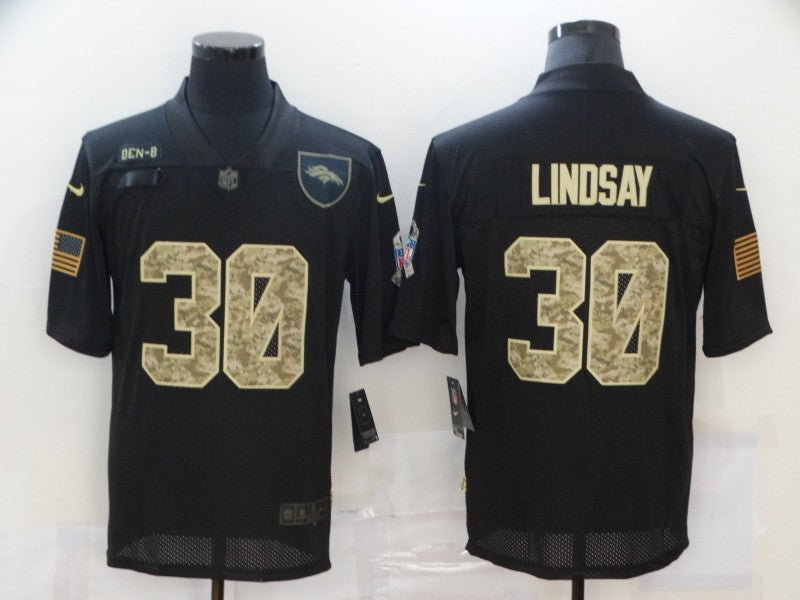 Men's Denver Broncos #30 Phillip Lindsay Black Game Player Jersey1 football jersey product view 1