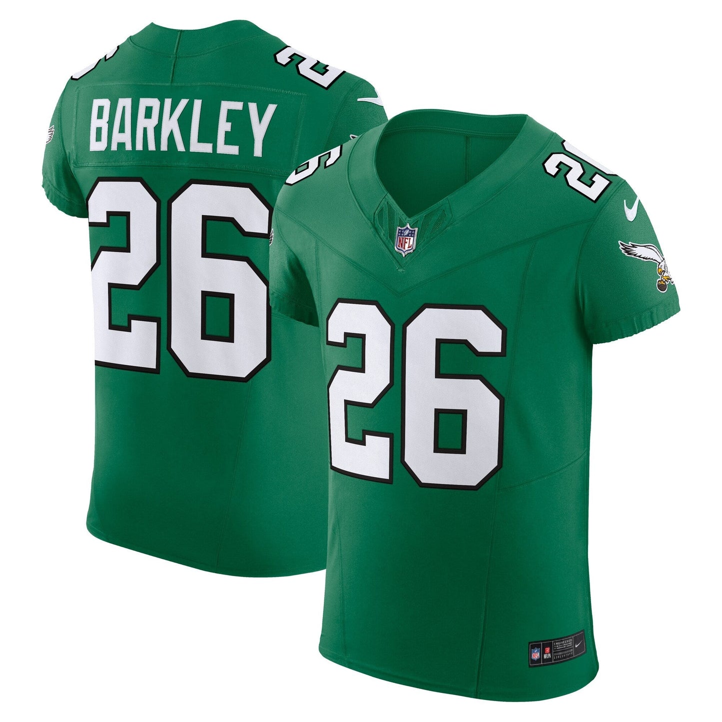Philadelphia Eagles Saquon Barkley Kelly Green Alternate Vapor F.U.S.E. Elite Jersey football jersey product view 1