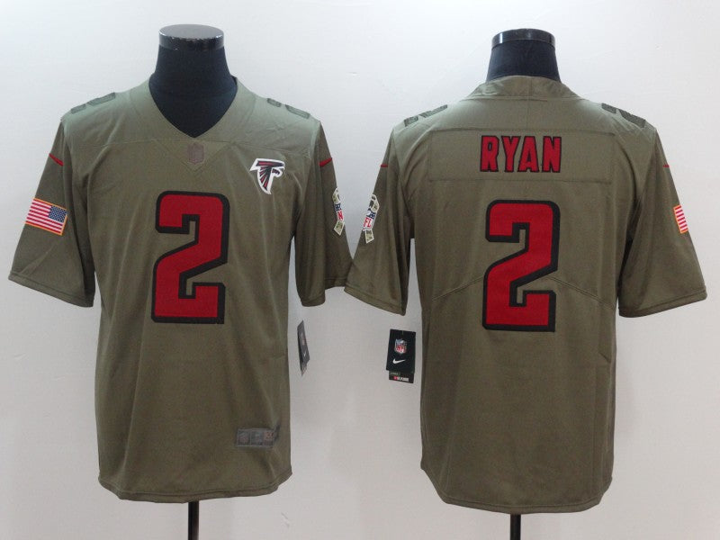 Men's Atlanta Falcons Matt Ryan #2 Brown Game Jersey1 football jersey product view 1