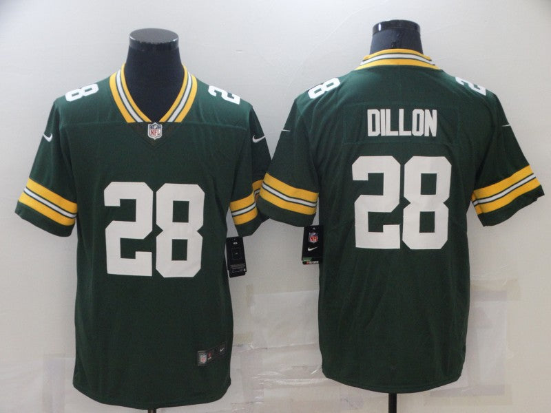 Men's Green Bay Packers AJ Dillon Green Game Jersey football jersey product view 1