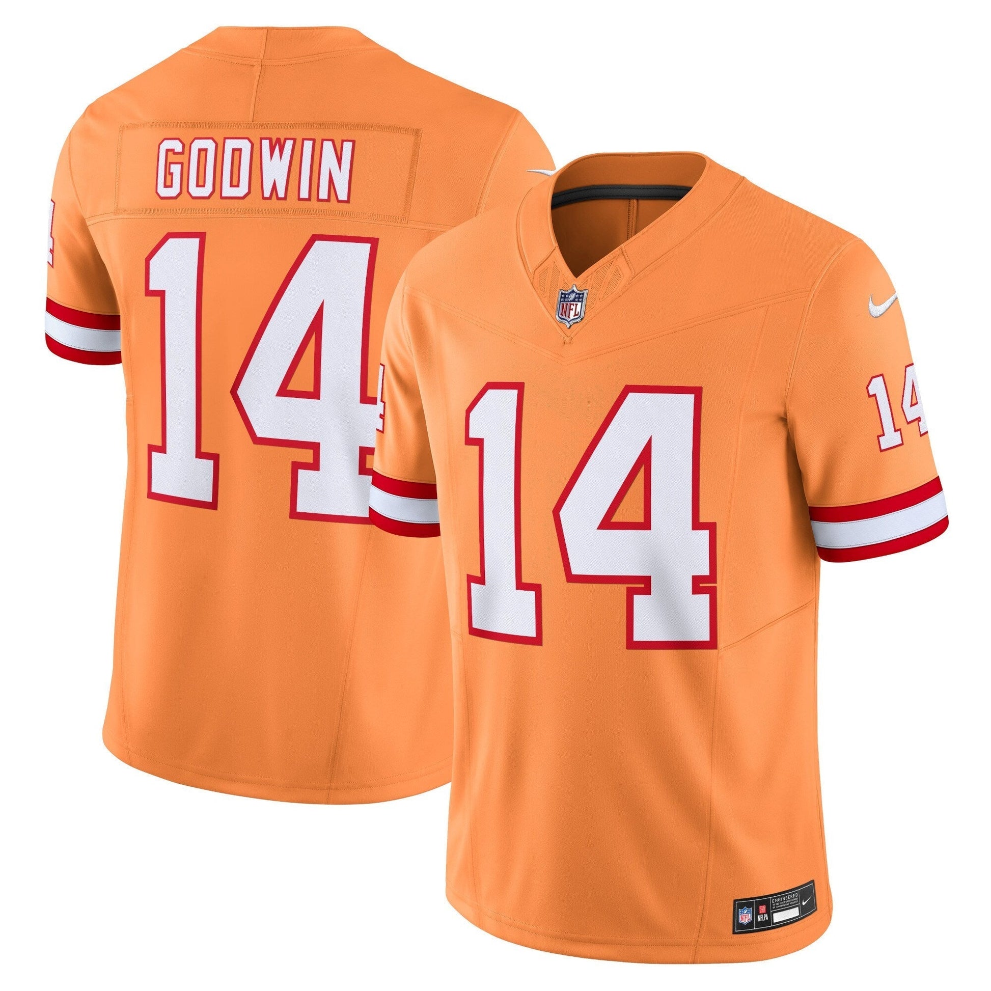 Tampa Bay Buccaneers Chris Godwin Orange Vapor F.U.S.E. Limited Jersey football jersey product view 1