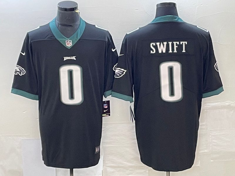 Men's Philadelphia Eagles D'Andre Swift Black Game Player Jersey football jersey product view 1