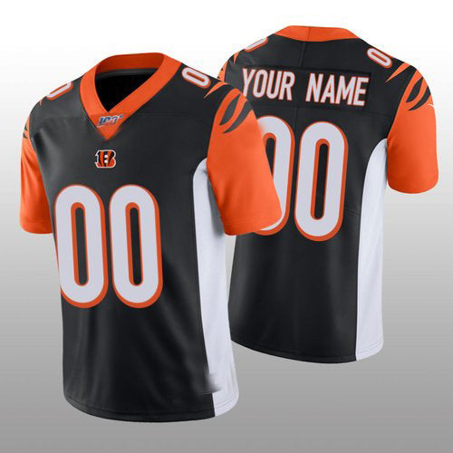 Custom1 Cincinnati Bengals Black Vapor Limited 100th Season Jersey1 Stitched American Football Jerseys football jersey product view 1