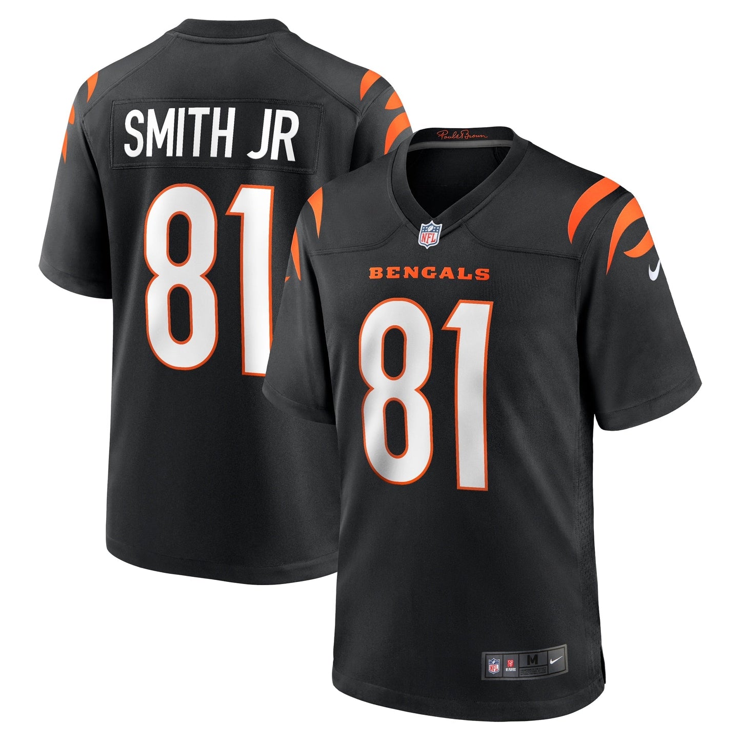 Irv Smith Jr. Cincinnati Bengals Game Jersey - Black football jersey product view 1