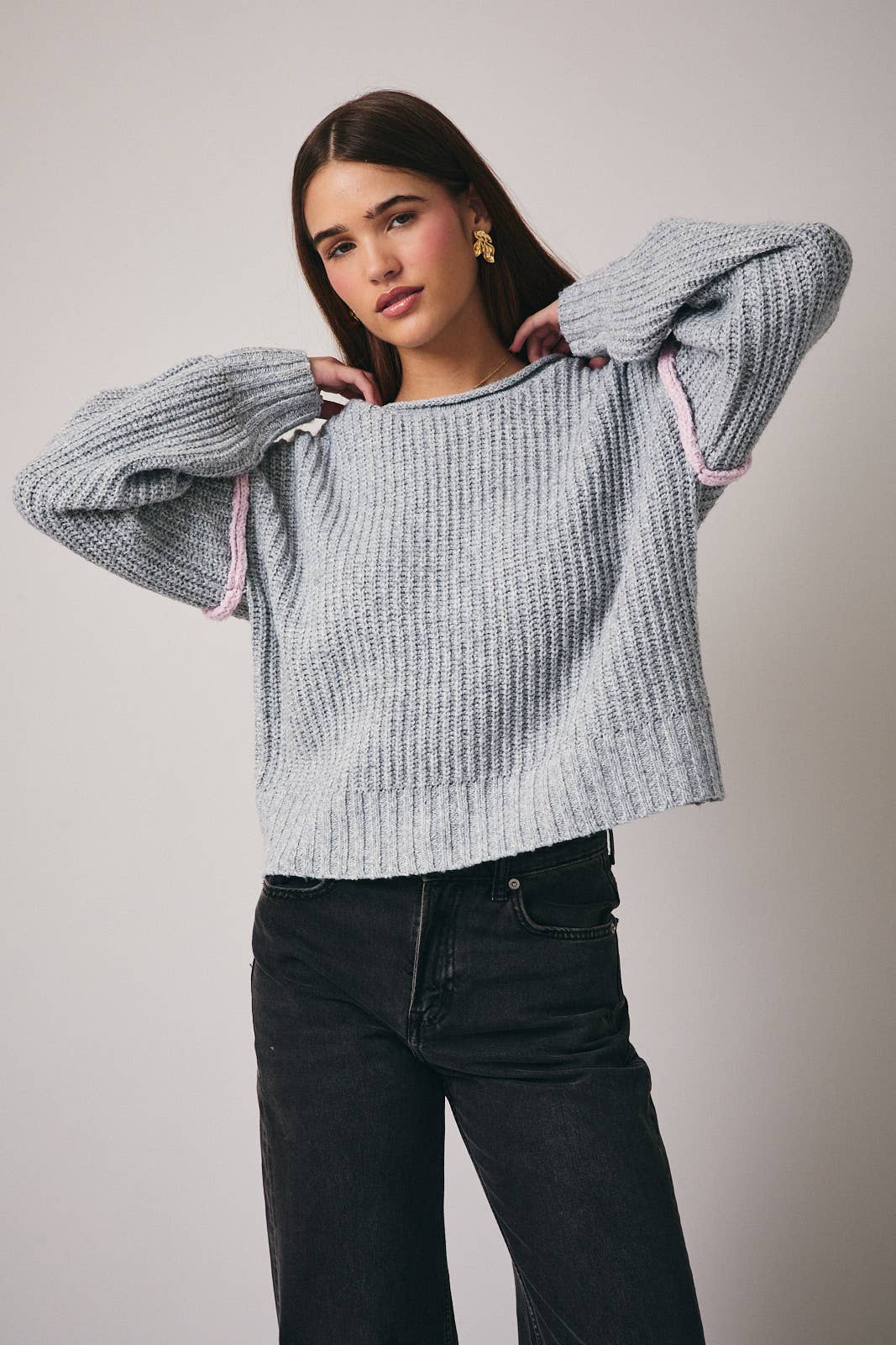 Round Roll Up Neck Long Sleeve Slouchy Fit Sweater Unisex T-shirt, Sweatshirt, Hoodie, Long Sleeve Tee - T-Shirt, Sweatshirt, Hoodie