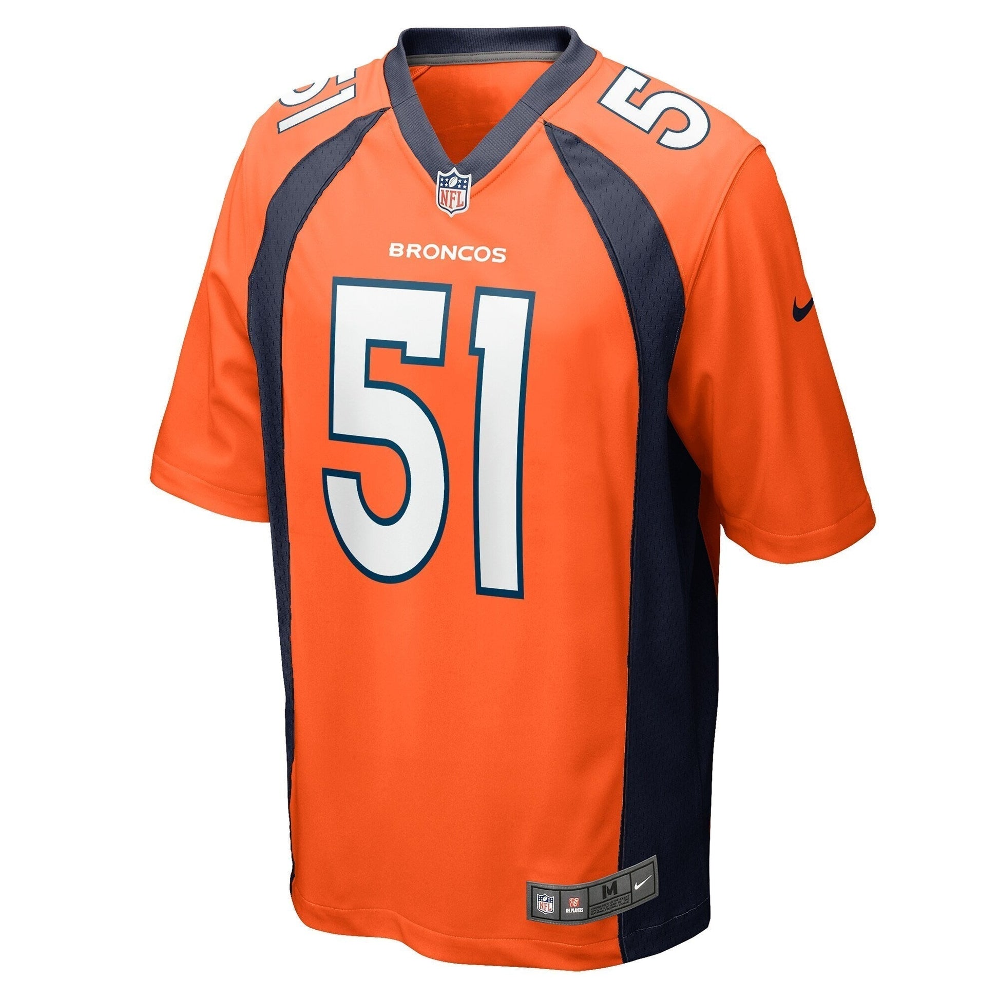 Ronnie Perkins Denver Broncos Game Jersey - Orange football jersey product view 2