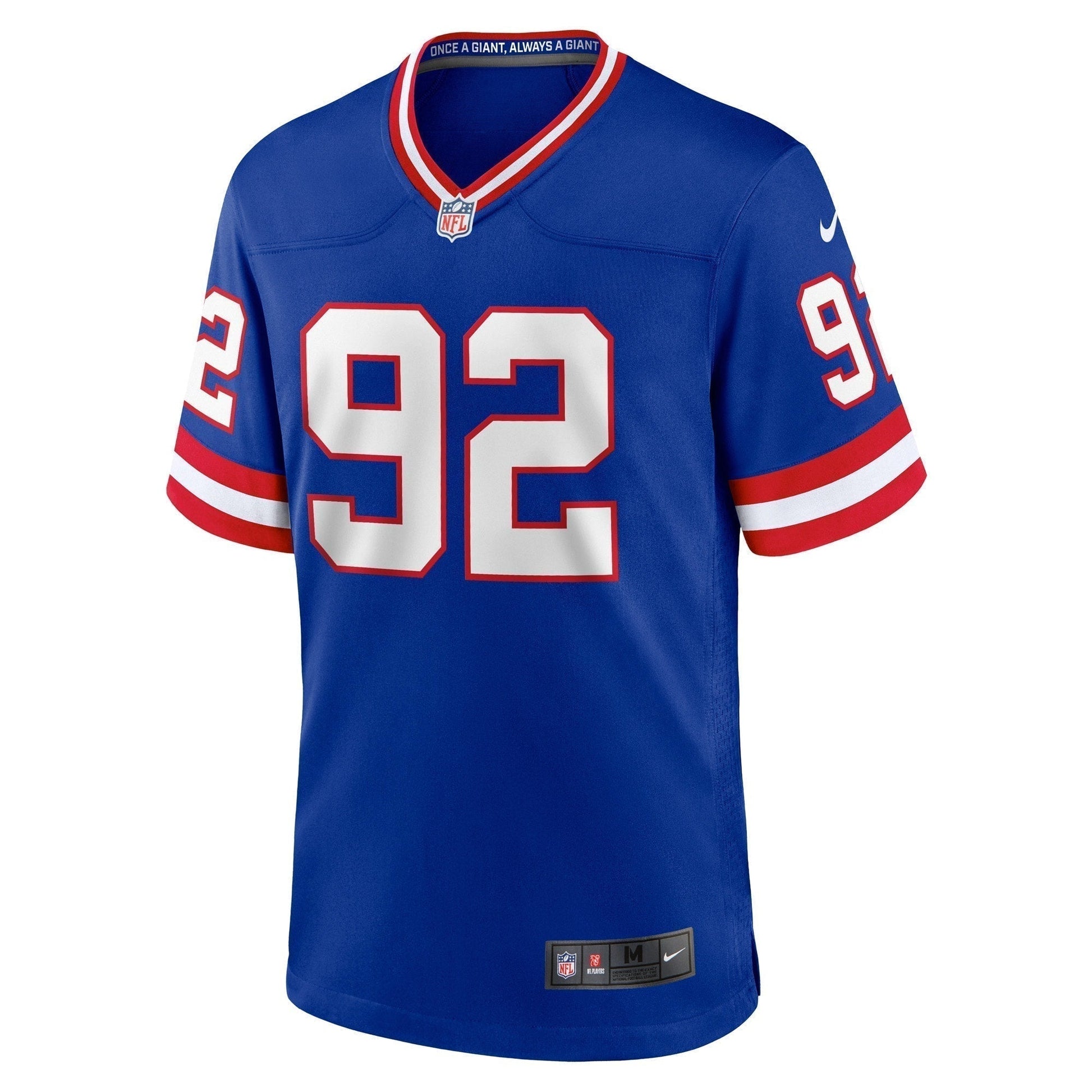 Michael Strahan New York Giants Classic Retired Game Jersey - Royal football jersey product view 2