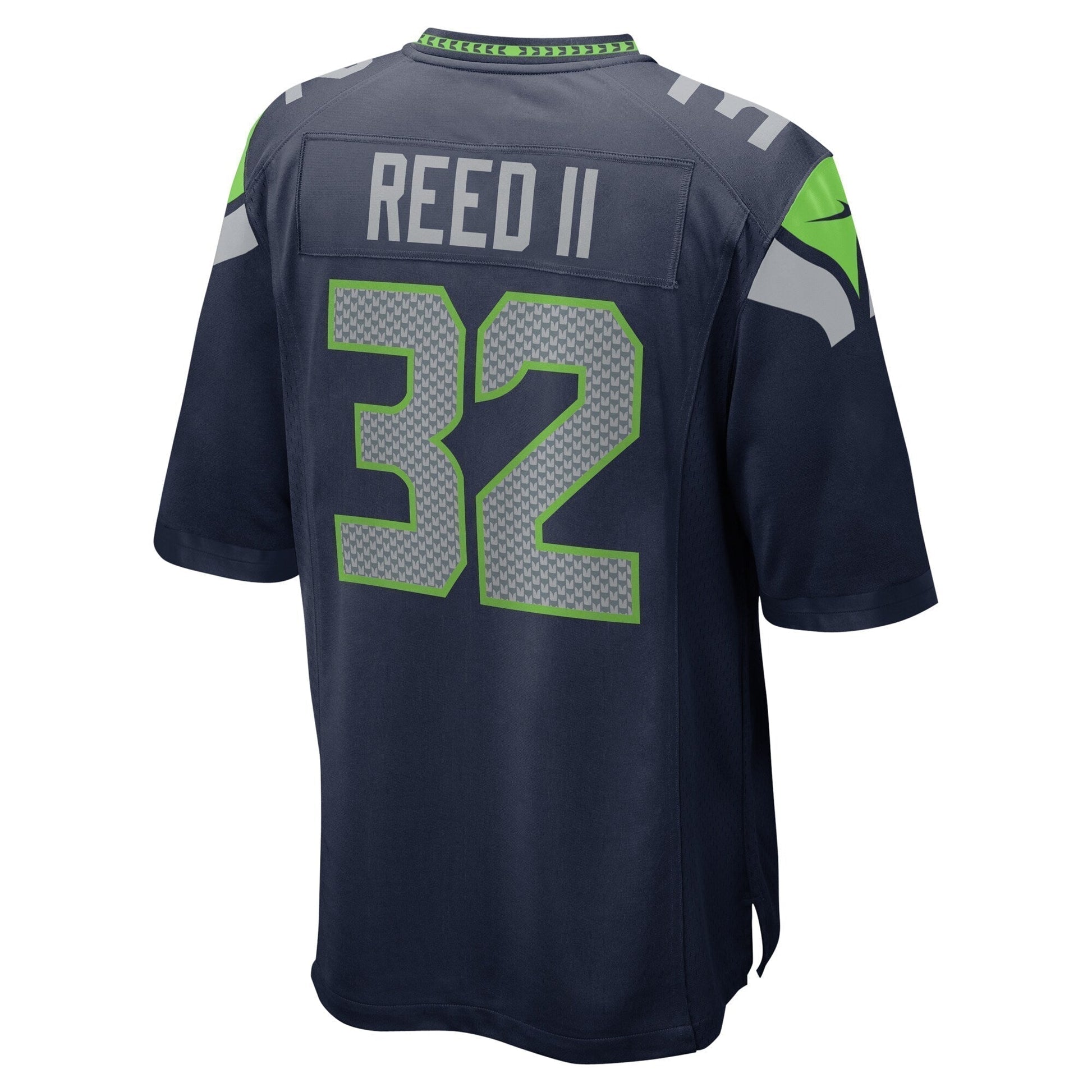Jerrick Reed II Seattle Seahawks Game Jersey - College Navy football jersey product view 3