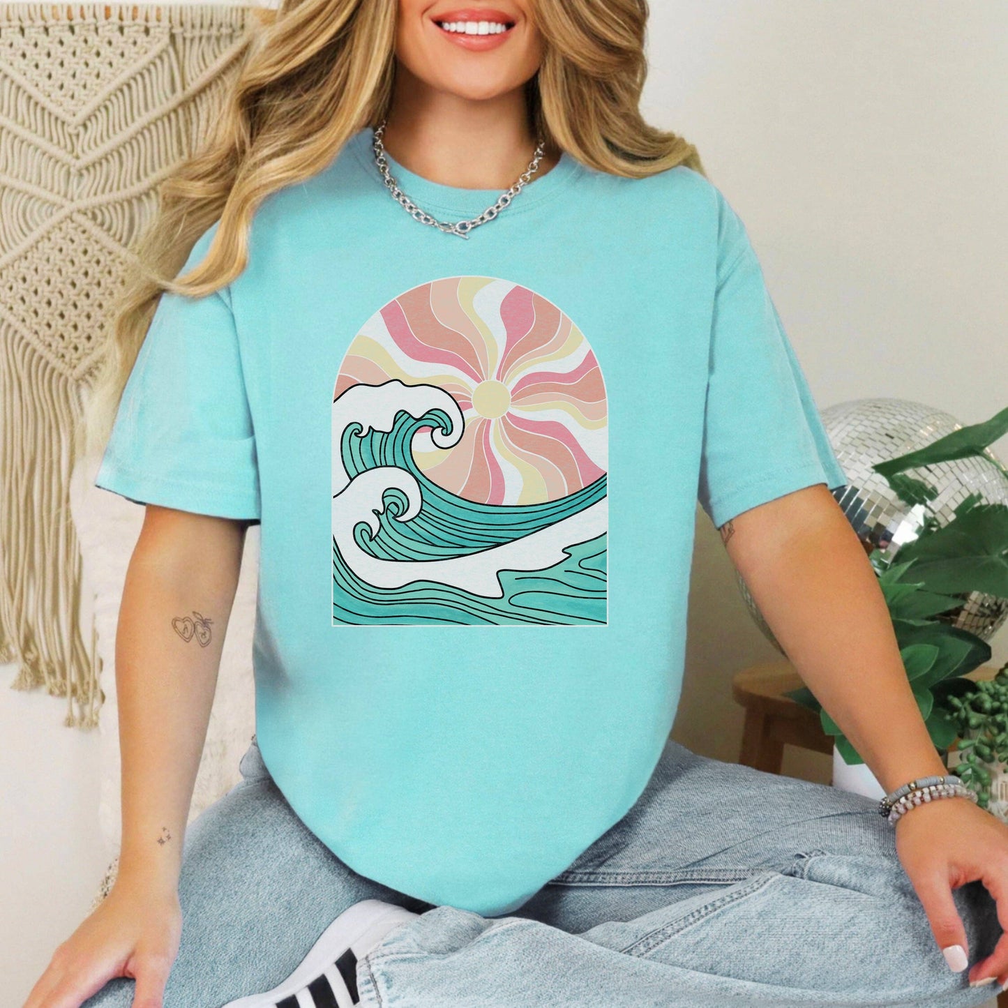 Ocean Sunset Tee | Beach | Wave Unisex T-shirt, Sweatshirt, Hoodie, Long Sleeve Tee - T-Shirt, Sweatshirt, Hoodie