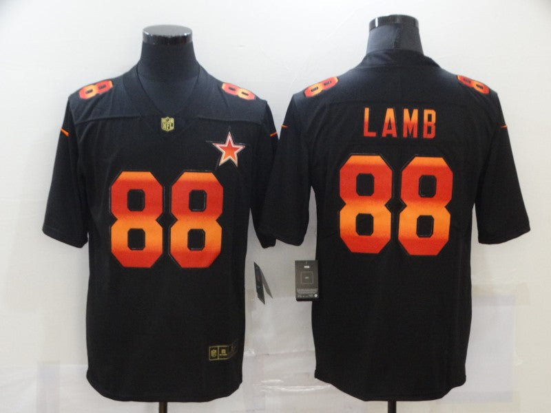Men's Dallas Cowboys #88 CeeDee Lamb Black Game Player Jersey1 football jersey product view 1