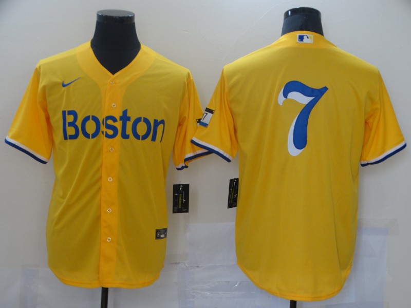 Men's Boston Red Sox Masataka Yoshida #7 Gold City Connect Replica Player Jersey1 baseball jersey product view 1