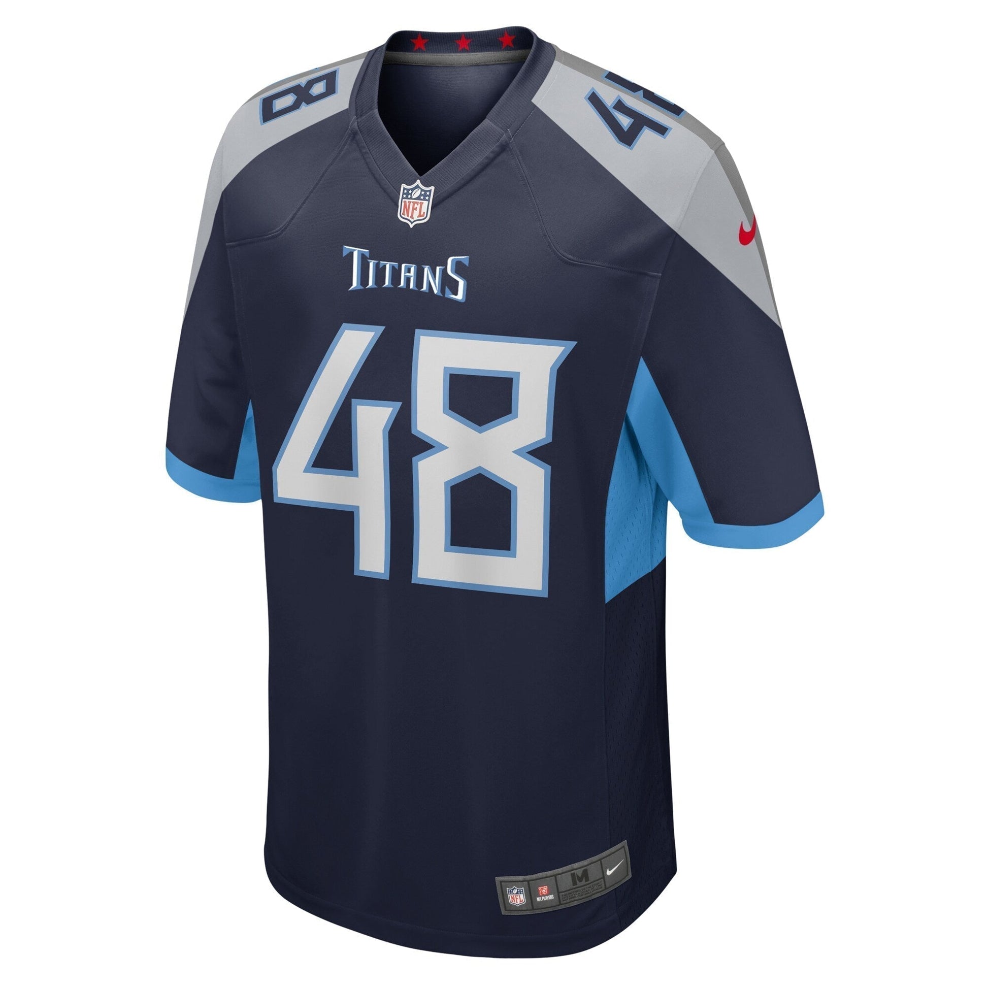 Beau Brinkley Tennessee Titans Game Jersey - Navy football jersey product view 2