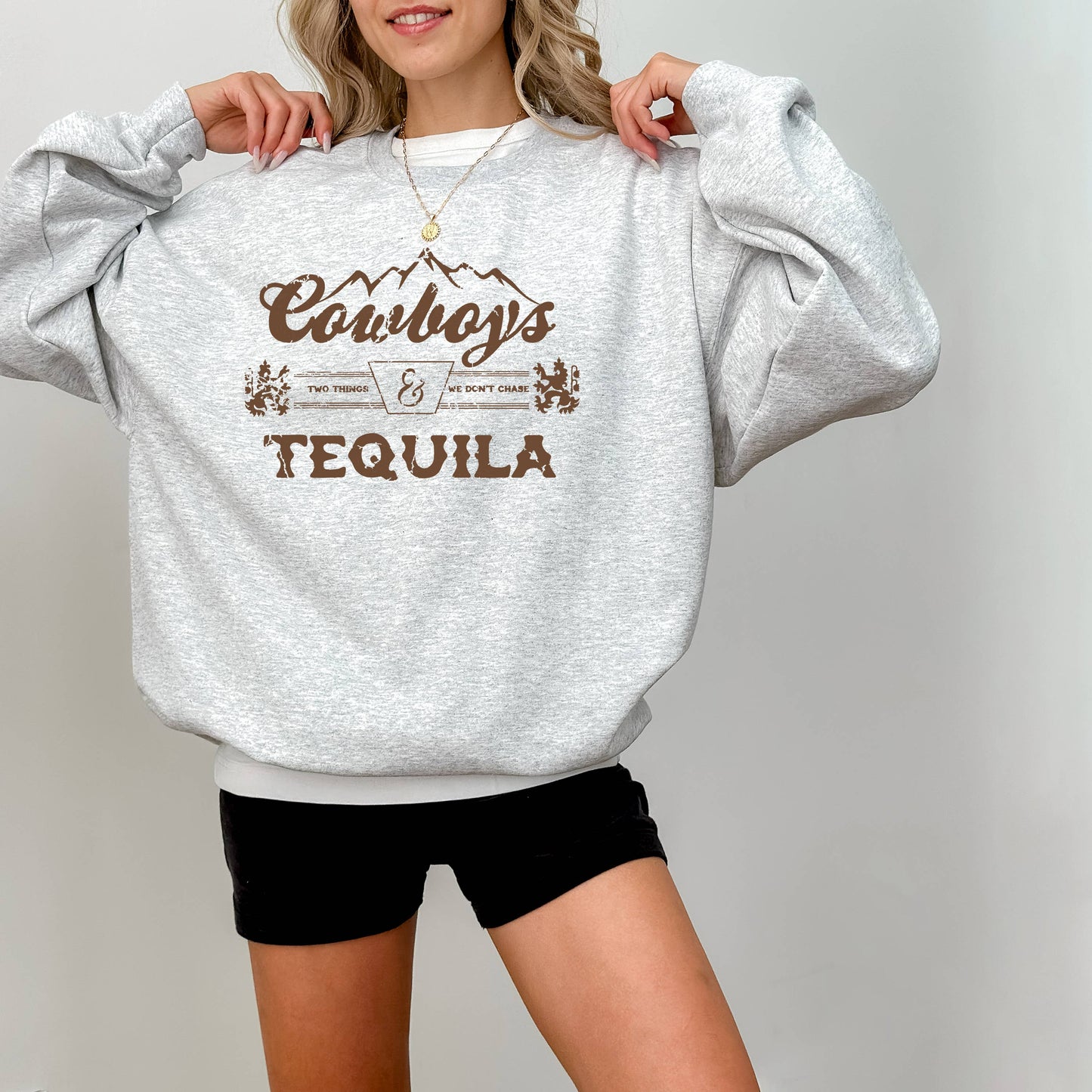 Cowboys and Tequila, Cowboy Sweatshirt, Tequila Sweatshirt Unisex T-shirt, Sweatshirt, Hoodie, Long Sleeve Tee - T-Shirt, Sweatshirt, Hoodie