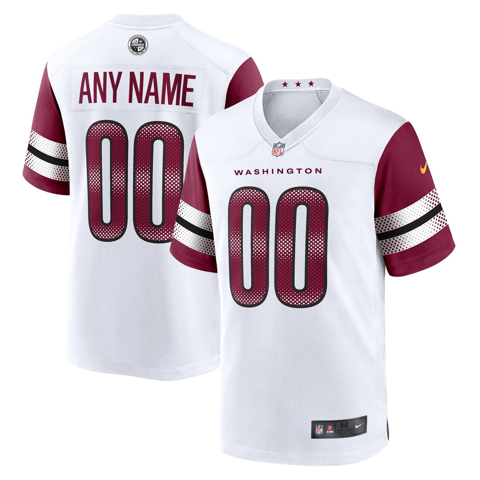 Washington Commanders White Game Custom Player Jersey football jersey product view 1
