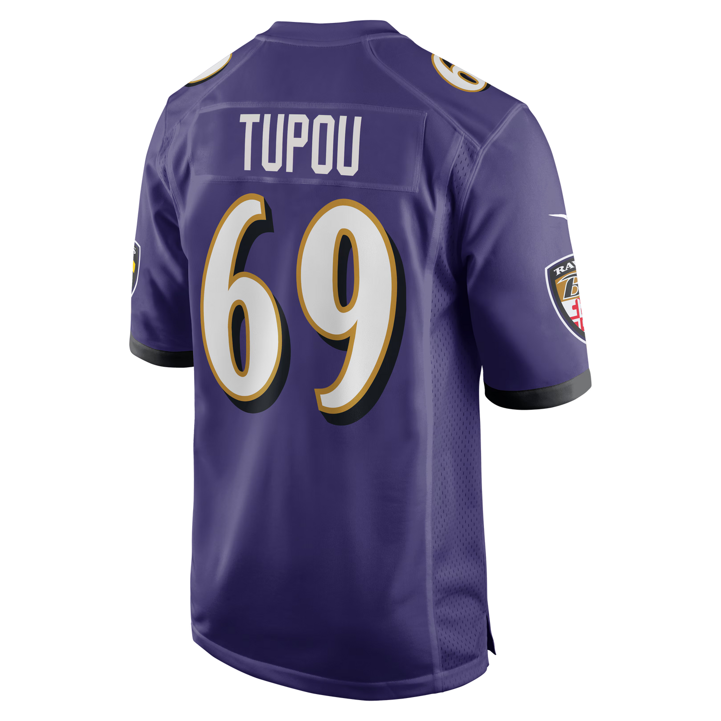 Baltimore Ravens Josh Tupou Purple Team Game Jersey football jersey product view 3